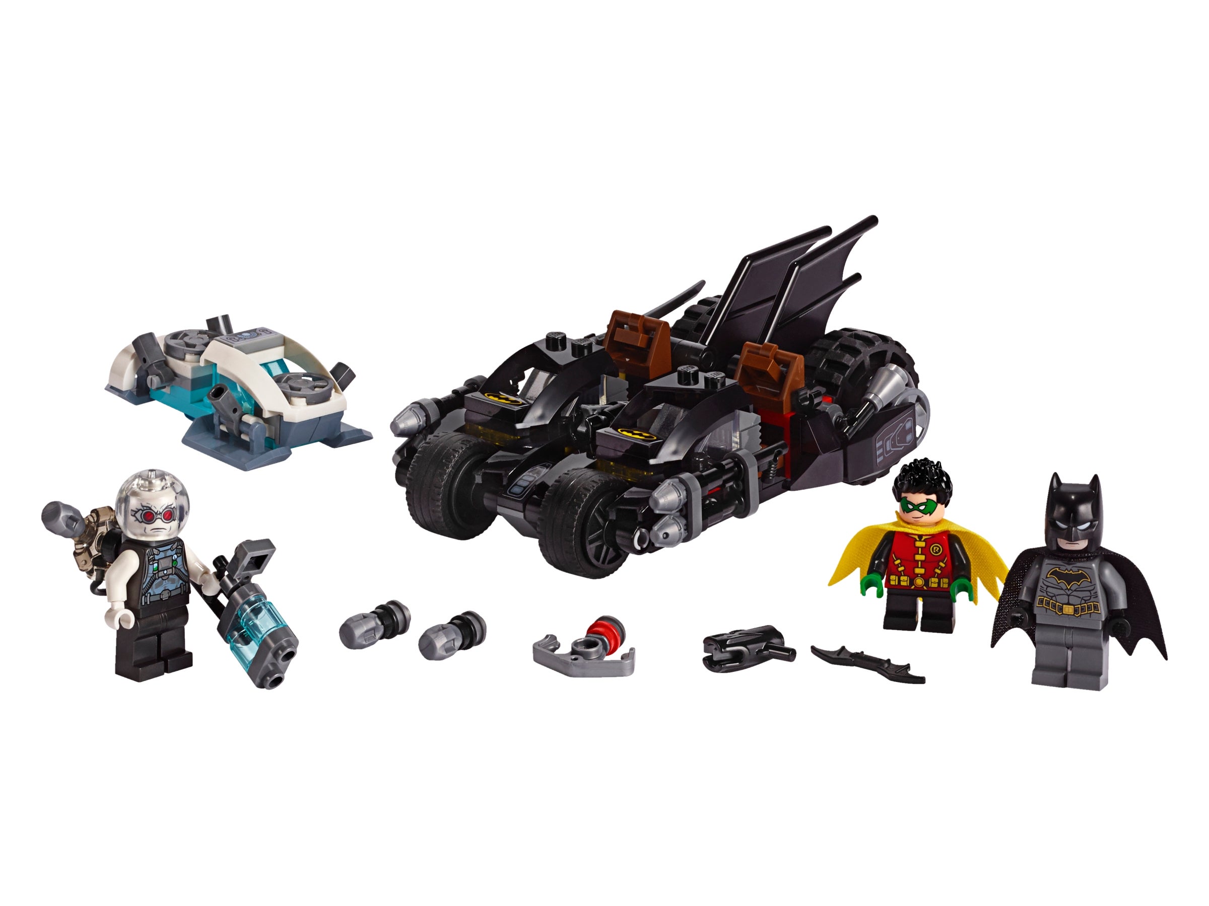 LEGO 76118 DC Batman And Robin 2-IN-1 Bike Cycle Mr Freeze Batcycle Battle Set